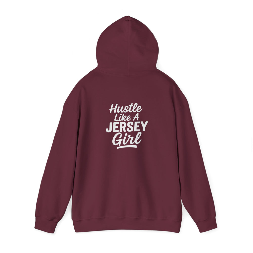 Hustle Like a Jersey Girl | Unisex Midweight Hoodie | NJ Women’s Streetwear | New Jersey Pride Clothing