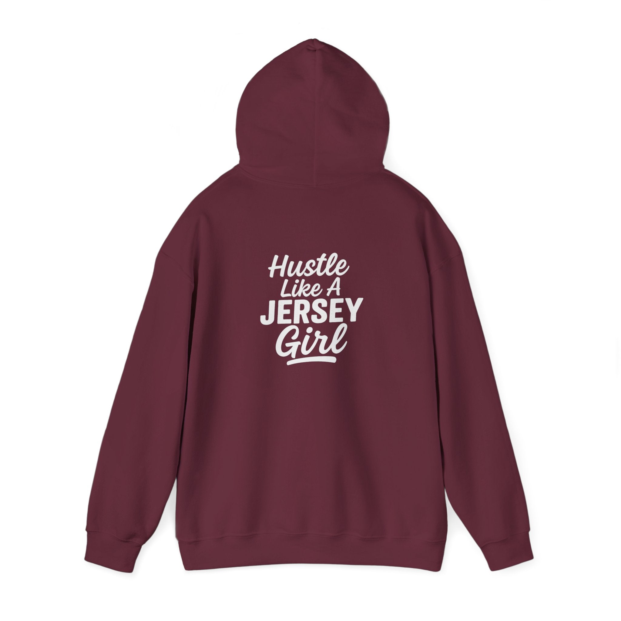 Hustle Like a Jersey Girl | Unisex Midweight Hoodie | NJ Women’s Streetwear | New Jersey Pride Clothing