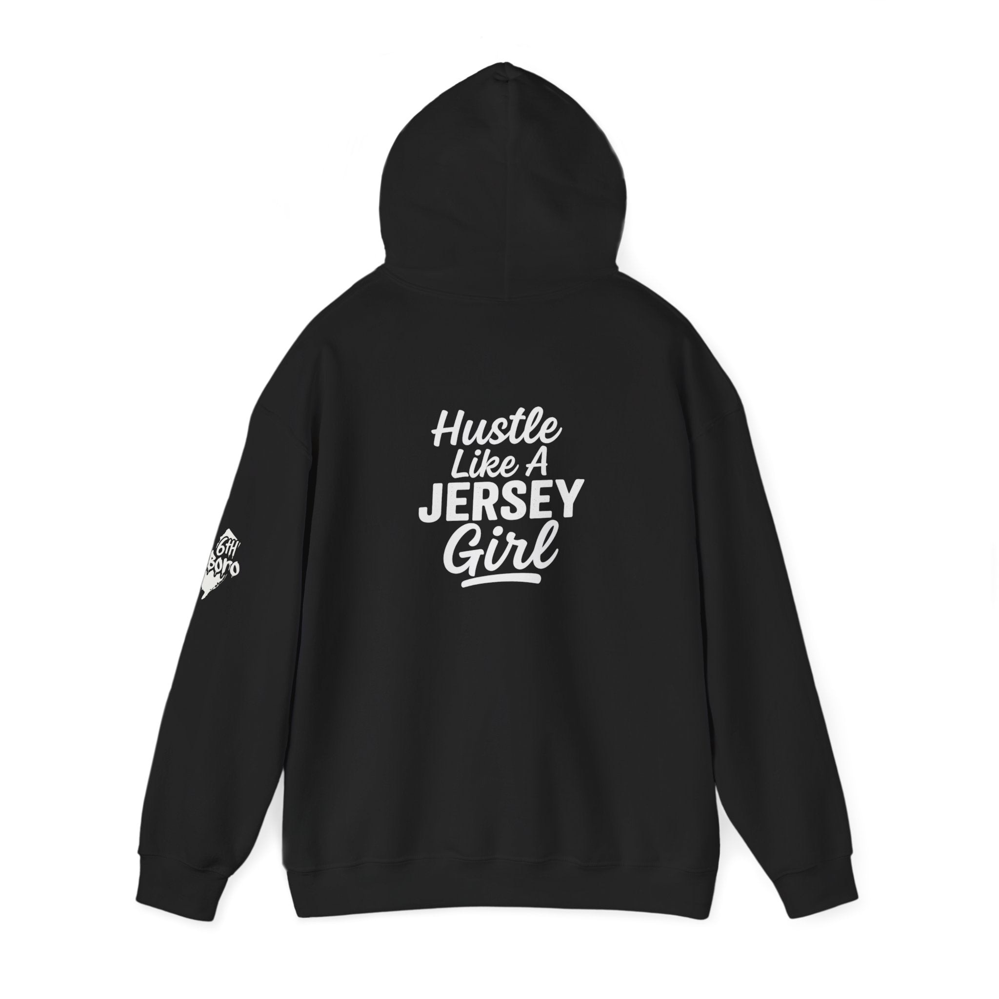 Hustle Like a Jersey Girl | Unisex Midweight Hoodie | NJ Women’s Streetwear | New Jersey Pride Clothing