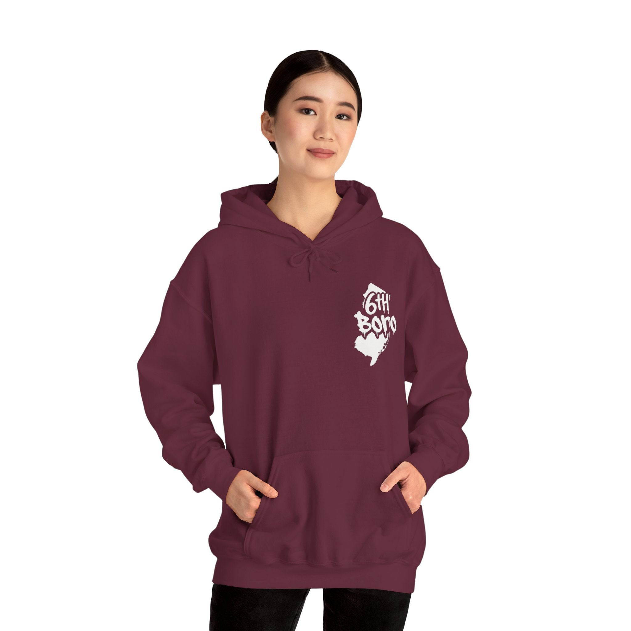 Hustle Like a Jersey Girl | Unisex Midweight Hoodie | NJ Women’s Streetwear | New Jersey Pride Clothing