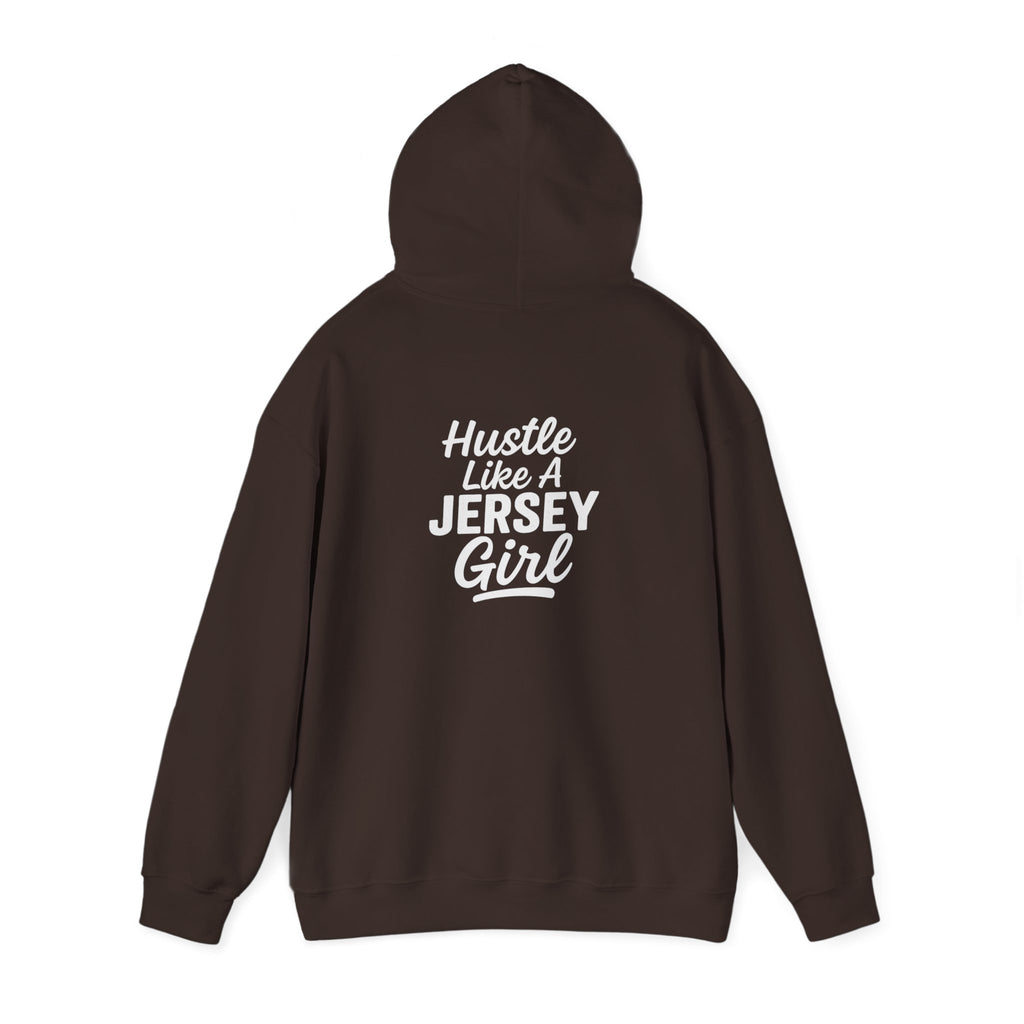 Hustle Like a Jersey Girl | Unisex Midweight Hoodie | NJ Women’s Streetwear | New Jersey Pride Clothing
