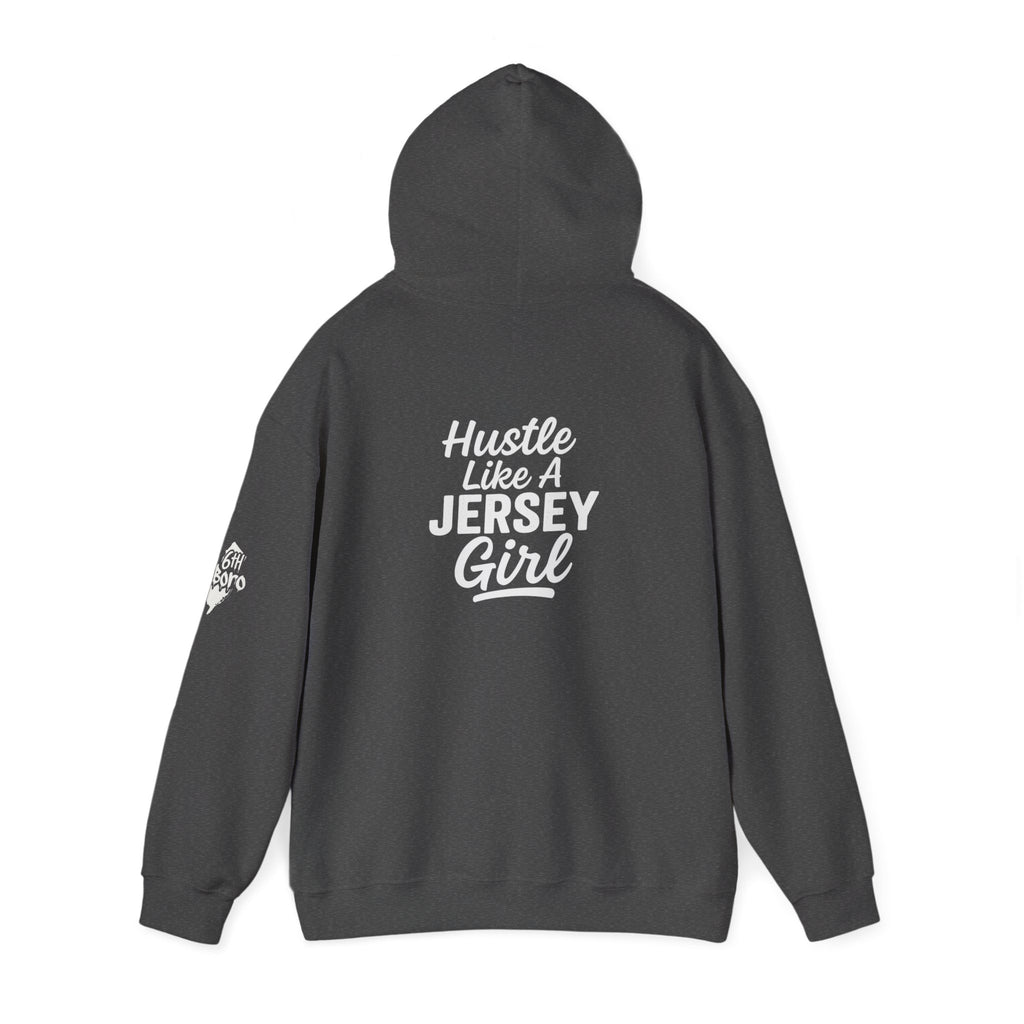 Hustle Like a Jersey Girl | Unisex Midweight Hoodie | NJ Women’s Streetwear | New Jersey Pride Clothing
