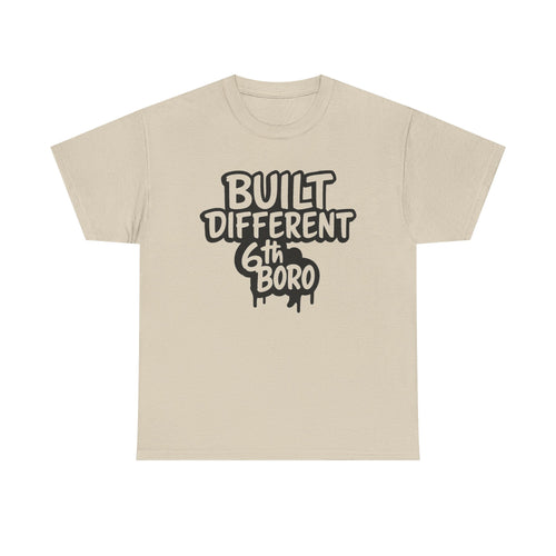 Built Different 6th Boro Unisex Heavy Cotton Tee | Streetwear Shirt, Casual Tee, Gift for Him, Urban Fashion, Trendy Graphic Tee