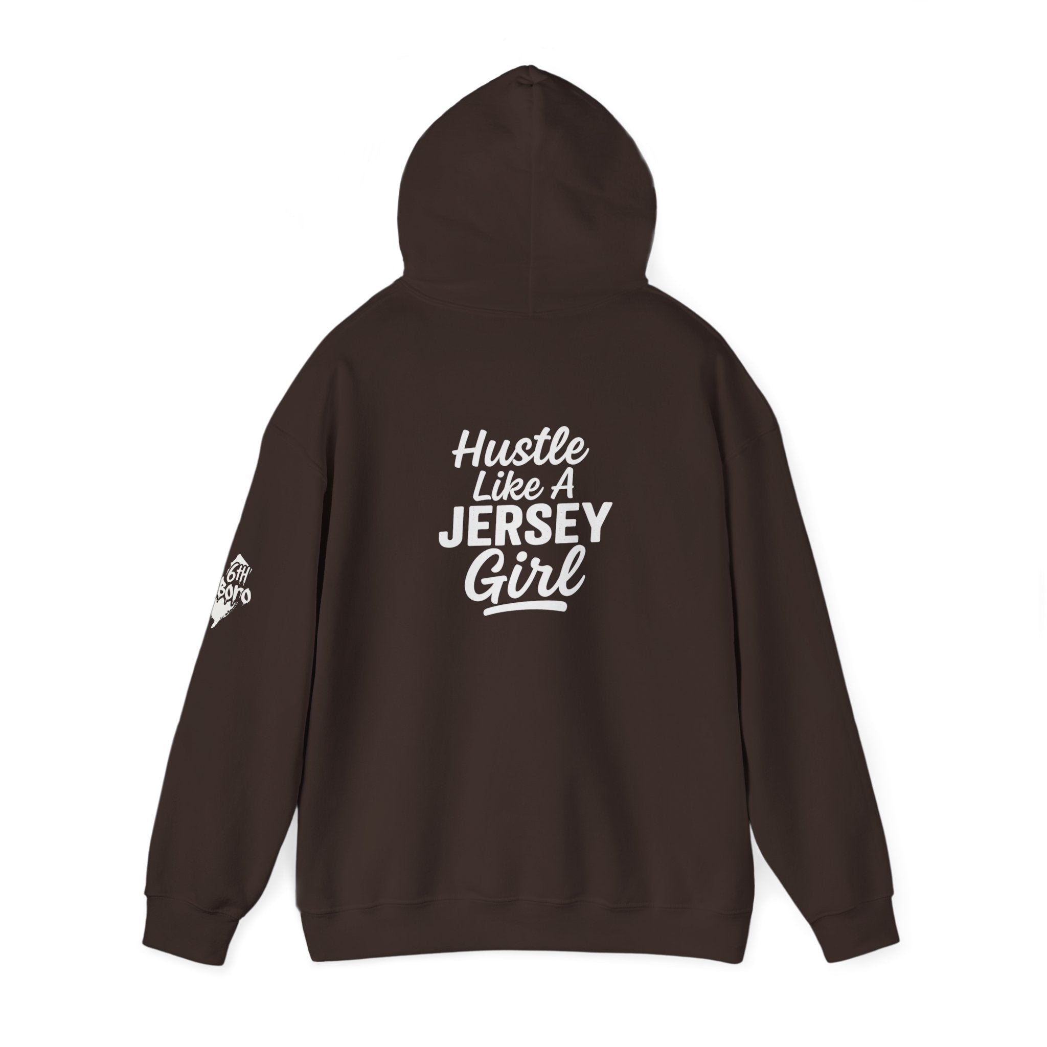 Hustle Like a Jersey Girl | Unisex Midweight Hoodie | NJ Women’s Streetwear | New Jersey Pride Clothing