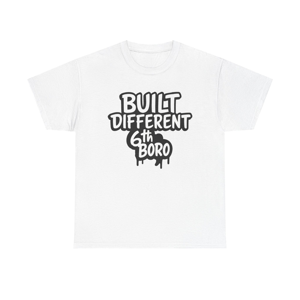 Built Different 6th Boro Unisex Heavy Cotton Tee | Streetwear Shirt, Casual Tee, Gift for Him, Urban Fashion, Trendy Graphic Tee