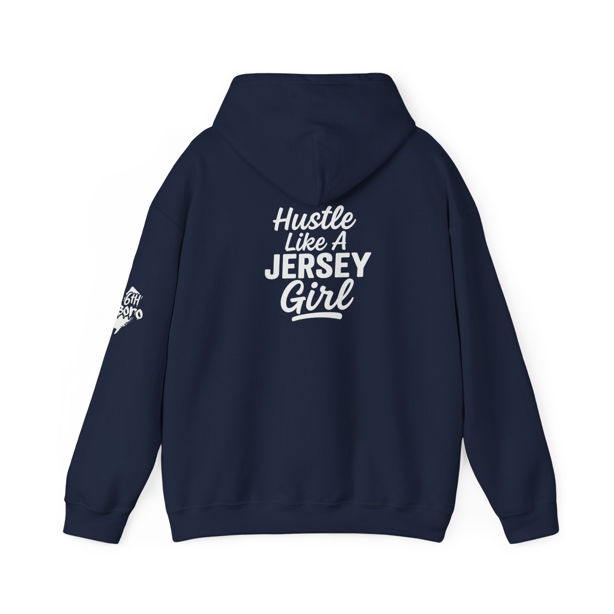 Hustle Like a Jersey Girl | Unisex Midweight Hoodie | NJ Women’s Streetwear | New Jersey Pride Clothing