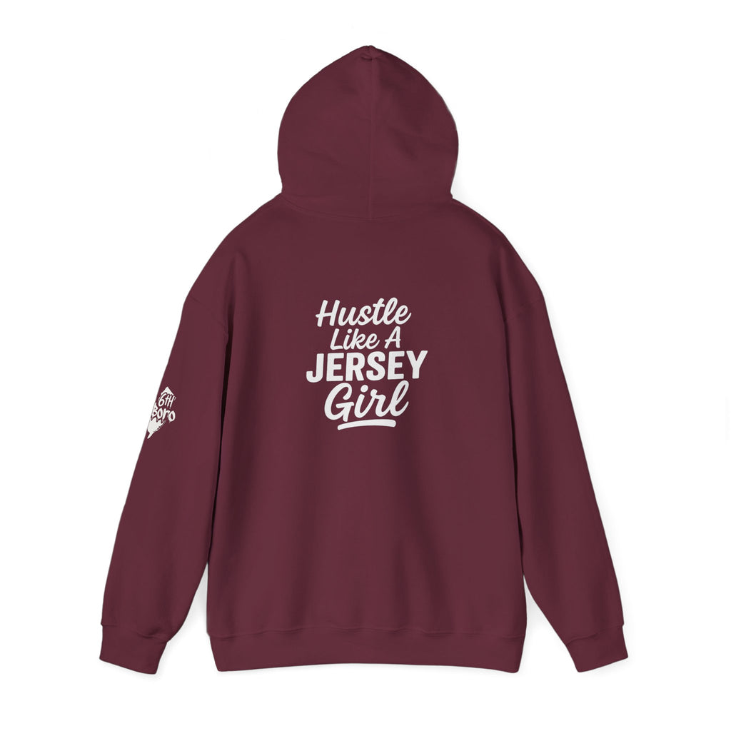 Hustle Like a Jersey Girl | Unisex Midweight Hoodie | NJ Women’s Streetwear | New Jersey Pride Clothing