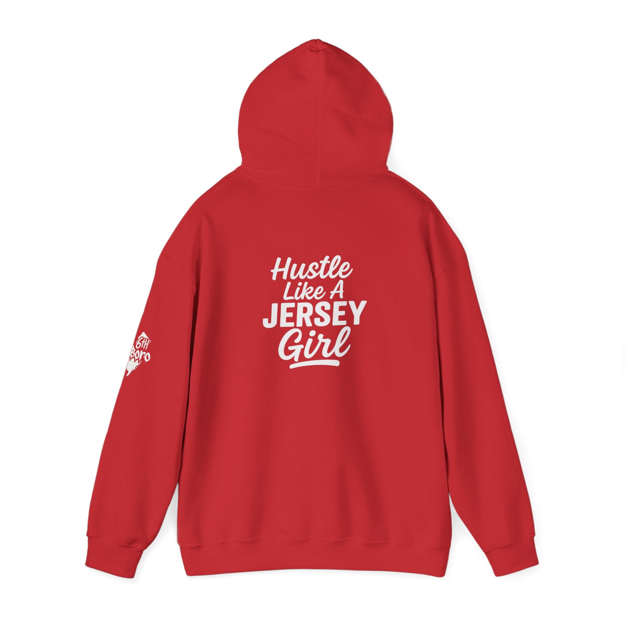 Hustle Like a Jersey Girl | Unisex Midweight Hoodie | NJ Women’s Streetwear | New Jersey Pride Clothing