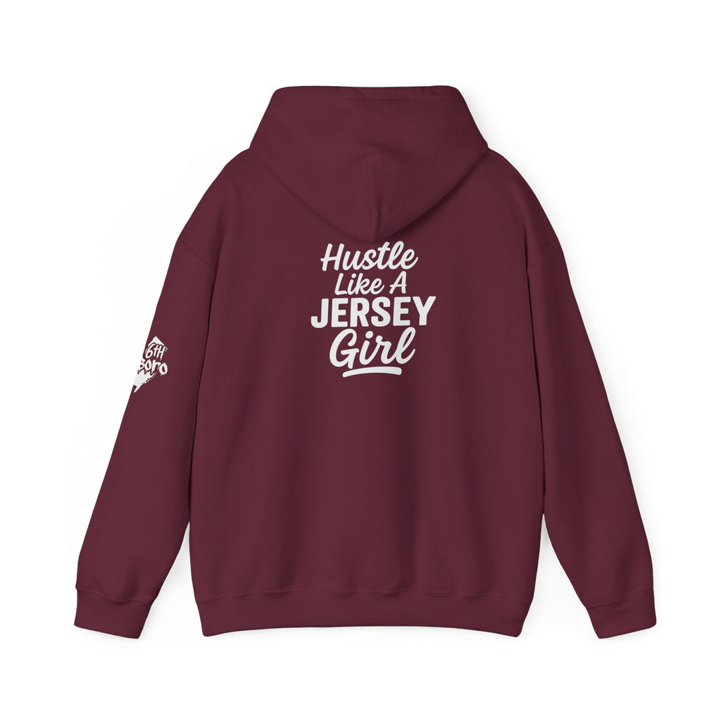 Hustle Like a Jersey Girl | Unisex Midweight Hoodie | NJ Women’s Streetwear | New Jersey Pride Clothing