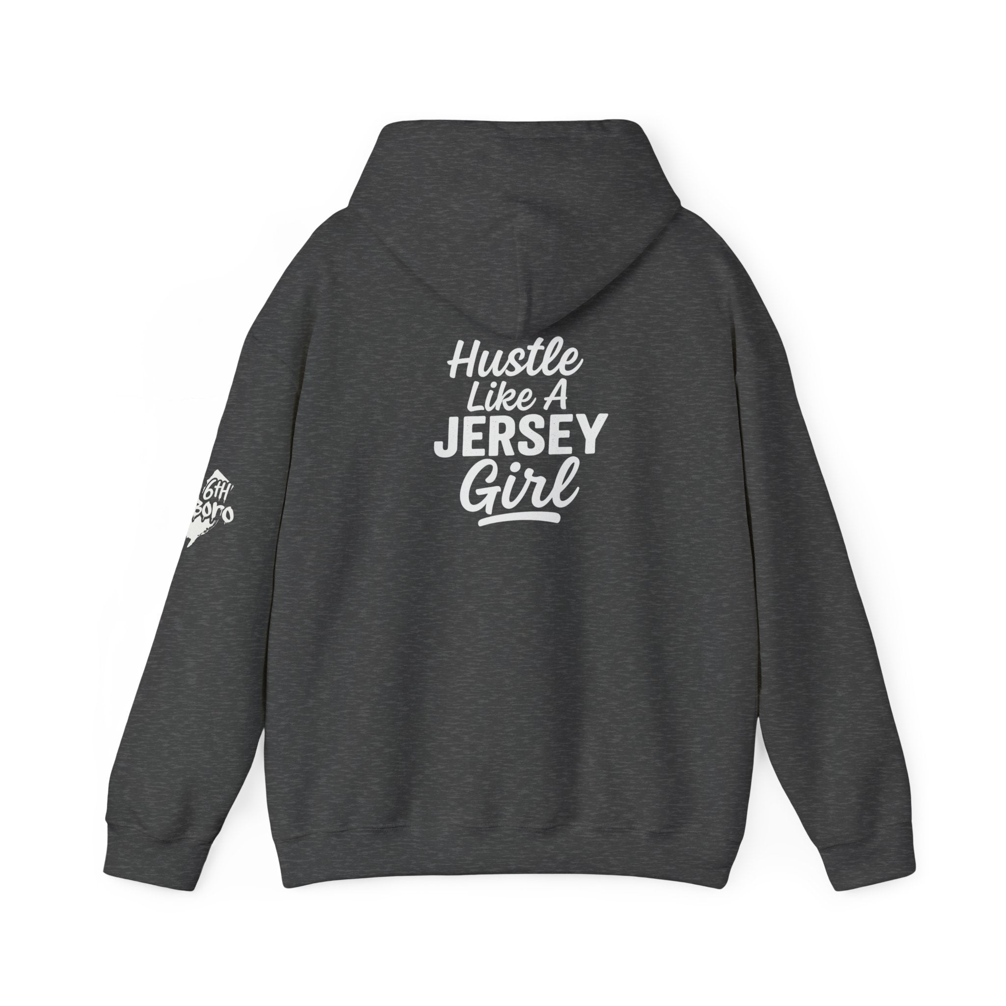 Hustle Like a Jersey Girl | Unisex Midweight Hoodie | NJ Women’s Streetwear | New Jersey Pride Clothing
