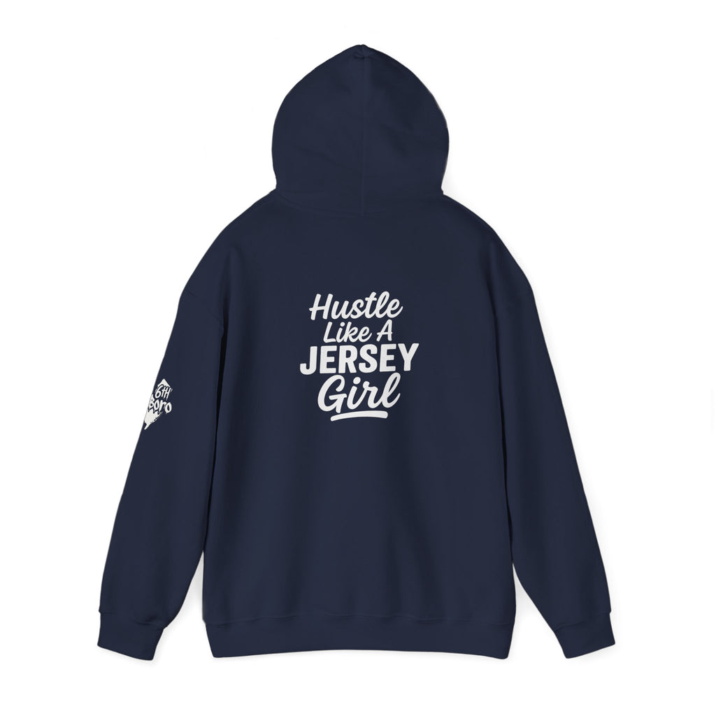 Hustle Like a Jersey Girl | Unisex Midweight Hoodie | NJ Women’s Streetwear | New Jersey Pride Clothing