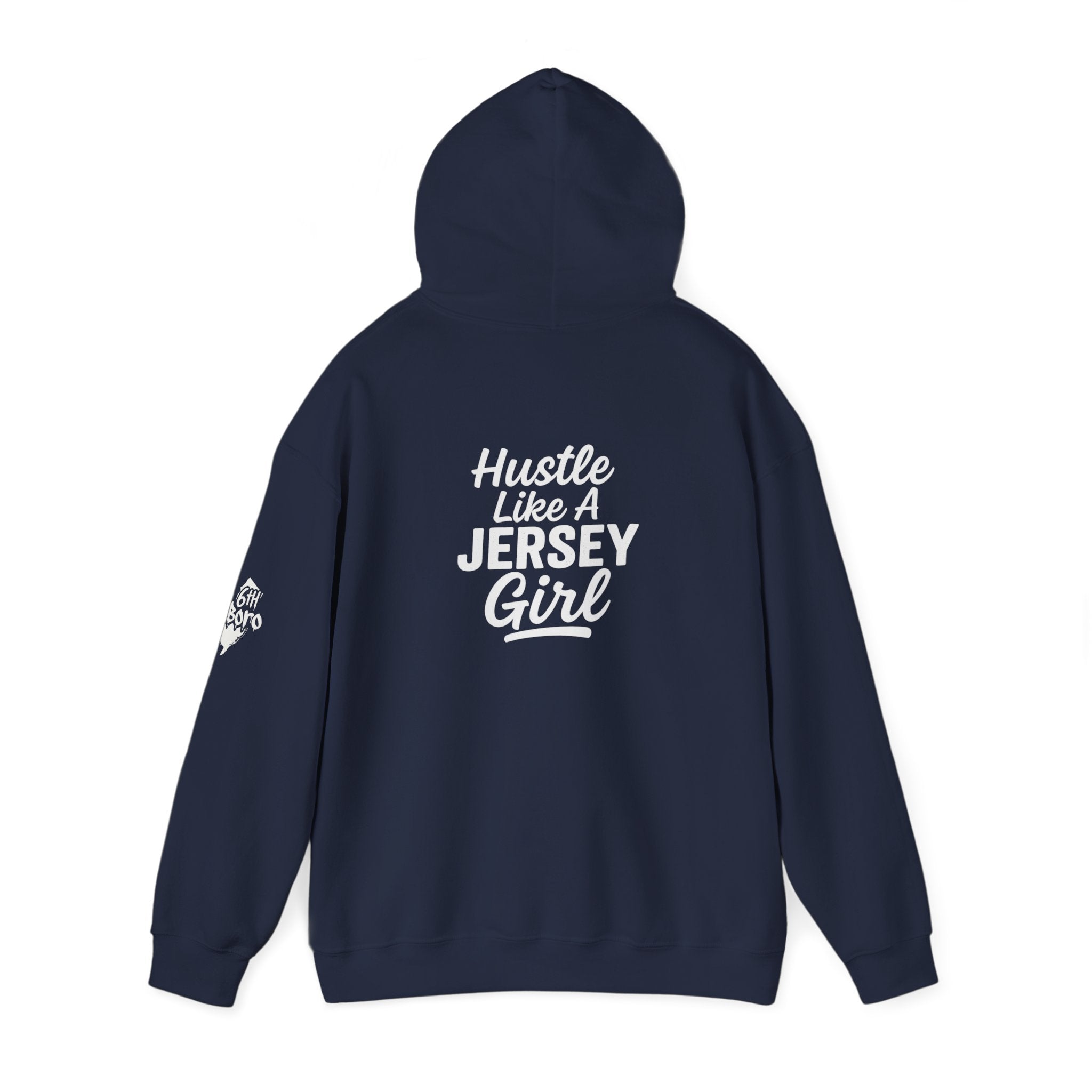 Hustle Like a Jersey Girl | Unisex Midweight Hoodie | NJ Women’s Streetwear | New Jersey Pride Clothing